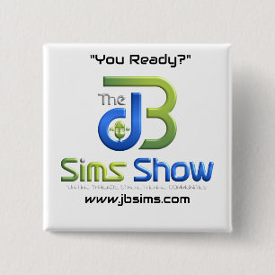 "JB Sims Show Unity Square Button - Collectable Pi