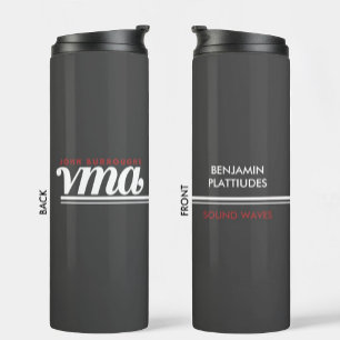 JBHS VMA Black with White Logo Customisable Thermal Tumbler