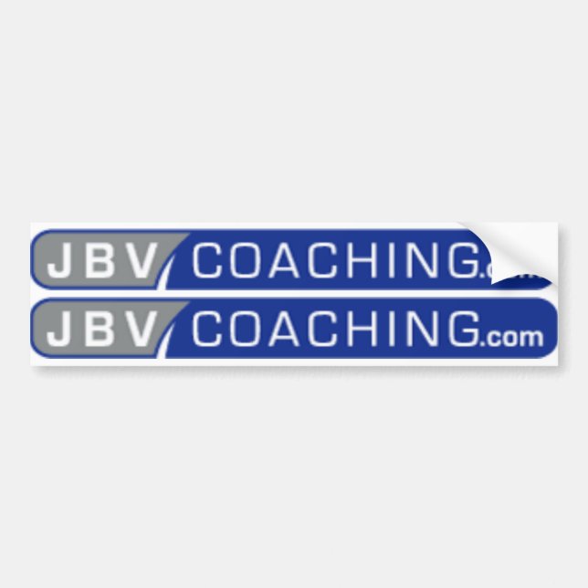 jbv coaching top tube logos blue bumper sticker (Front)