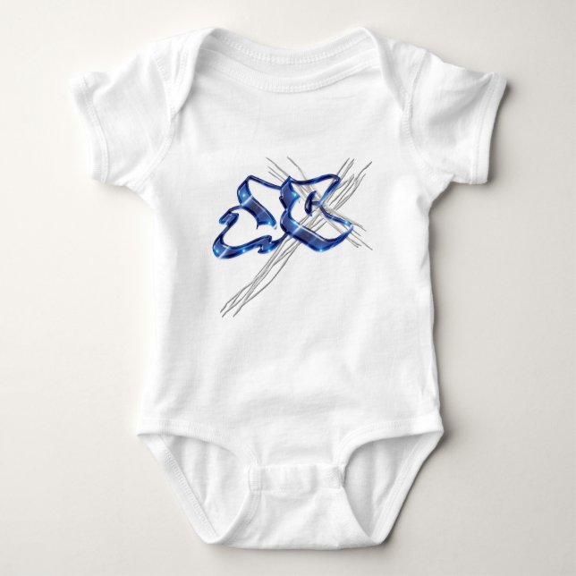 JC Jesus Christ Graffiti Baby Bodysuit (Front)
