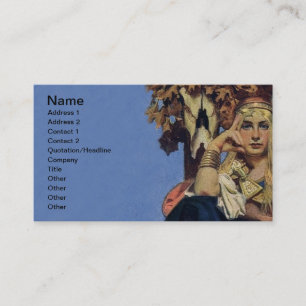 JC Leyendecker Queen Maeve Celtic Warrior Business Card