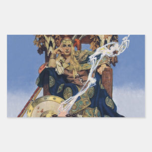JC Leyendecker Queen Maeve Celtic Warrior Rectangular Sticker