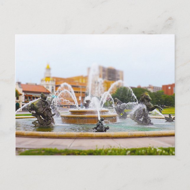 JC Nichols Fountain Country Club Plaza KC Postcard (Front)