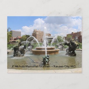 JC Nichols Memorial Fountain # 7 Postcard