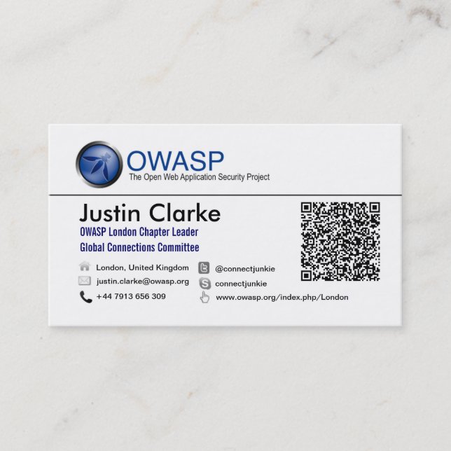 JC OWASP Business Card_2 Business Card (Front)