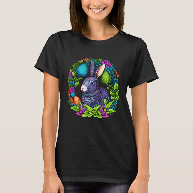 JCombs Colorful Magical Bunny Rabbit  3 T-Shirt (Front)