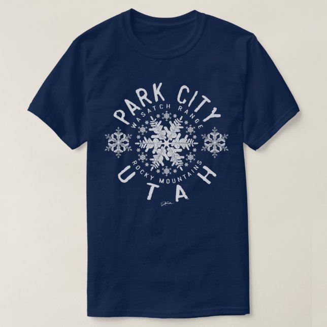 JCombs Park City, Utah, Snow  T-Shirt (Design Front)