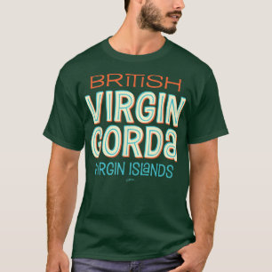 JCombs Virgin Gorda, BVI, Retro, Beach T-Shirt