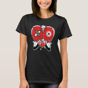 JD 4 Red Thunder Heart Crying  Red Thunder 4s Matc T-Shirt
