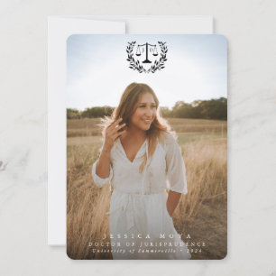 JD Law Scales+Laurel Wreath Black Overlay 2 Photo Announcement