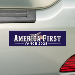 JD Vance 2028 America First Conservative Bumper Sticker