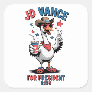 JD Vance 2028 America First Conservative Square Sticker