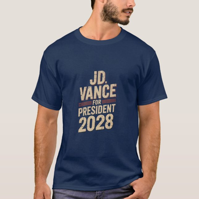 JD Vance 2028 America First Conservative Tee (Front)