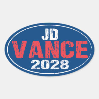 JD Vance 2028 (dis) Oval Sticker