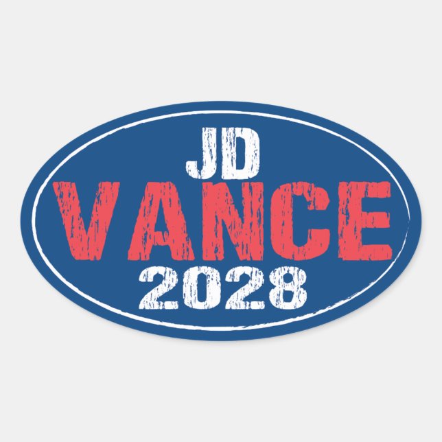 JD Vance 2028 (dis) Oval Sticker (Front)