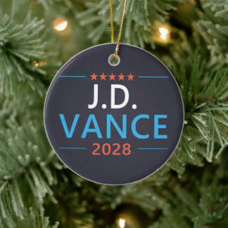 JD Vance 2028 Republican Patriotic Ceramic Ornament