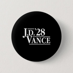 Jd Vance 28 Red Vance 2028 J.d. President Hillbill 6 Cm Round Badge