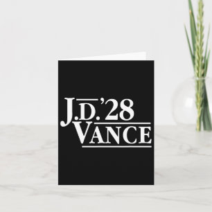 Jd Vance 28 Red Vance 2028 J.d. President Hillbill Card