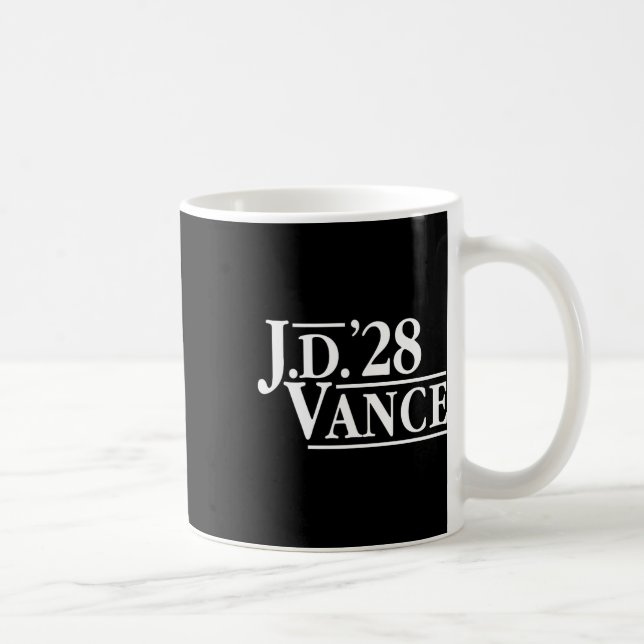 Jd Vance 28 Red Vance 2028 J.d. President Hillbill Coffee Mug (Right)