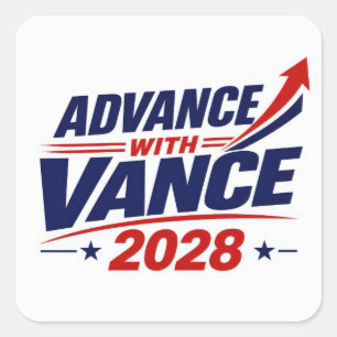 JD Vance For 2028 Presidential Election Square Sticker