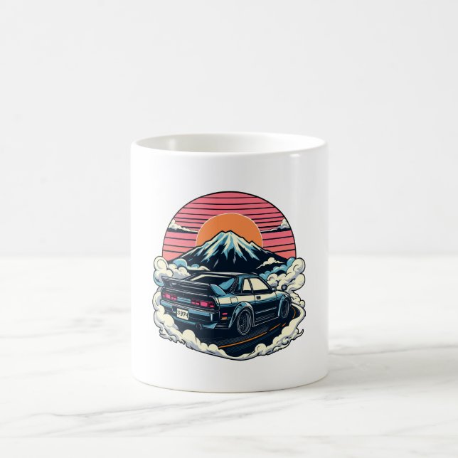 JDM car Japanese Retro Car Racing Drifting Legend  Coffee Mug (Center)