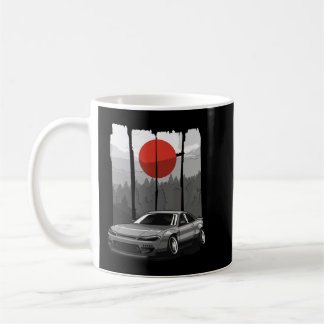 JDM S15 Silvia Japan Drift Car Rising Sun Tuning Coffee Mug