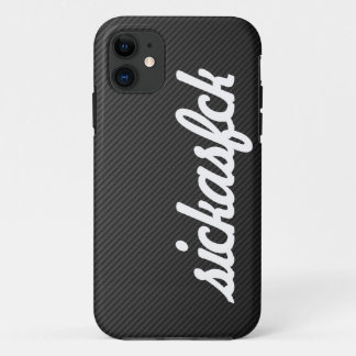 JDM sickasfck faux Carbon Fibre iPhone 11 Case