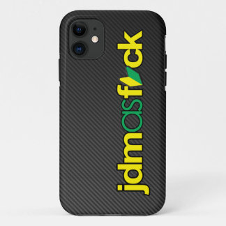 JDMasFCK with Faux Carbon Fibre iPhone 11 Case