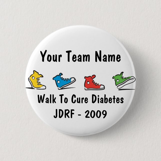 JDRF Walk team button 2009 (Front)