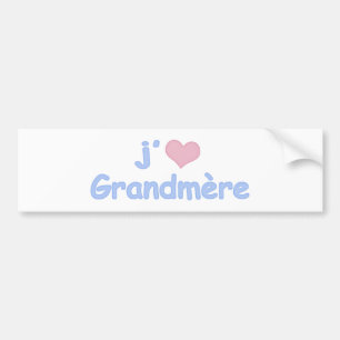 Je "coeur" Grandmère Bumper Sticker