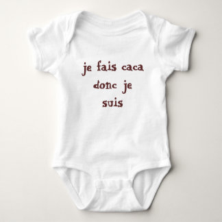 je fais caca donc je suis baby bodysuit