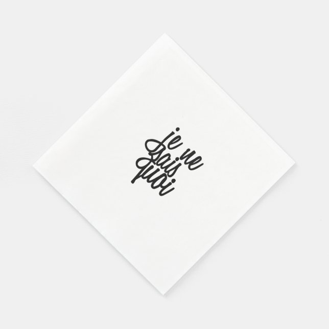 "Je Ne Sais Quoi" French Quote Napkin (Corner)