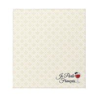 Je Parle Francais I speak French wine glass beret