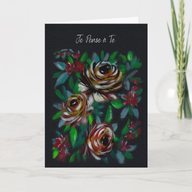 Je Pense à Toi Thinking of You  Card (Front)