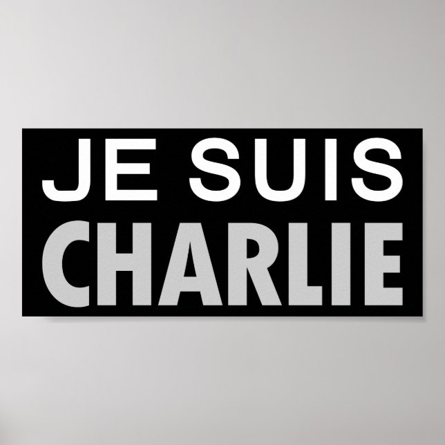 JE SUIS  CHARLIE - national unity people Poster (Front)