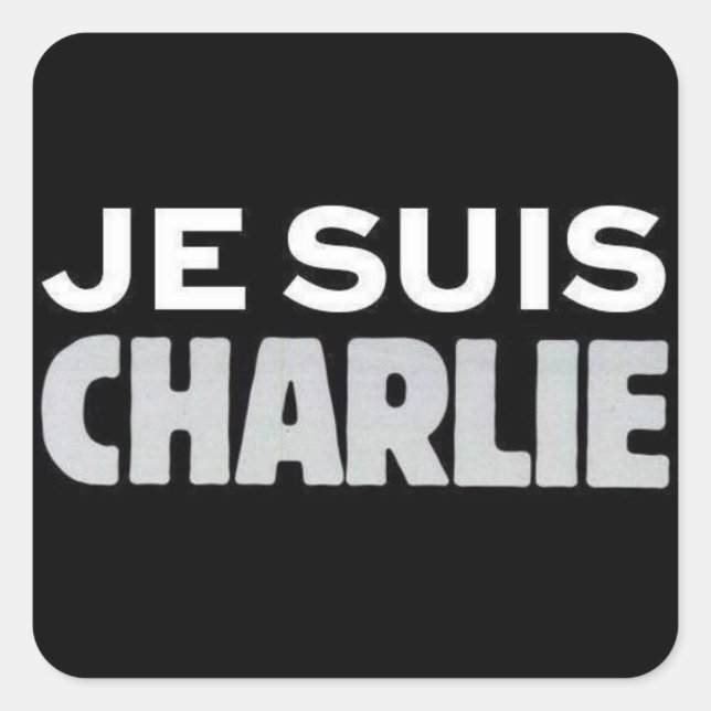 Je Suis Charlie Square Sticker (Front)
