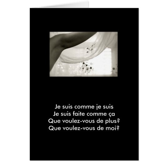 Je Suis Comme Je Suis Card
