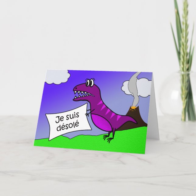 Je suis désolé, I'm Sorry Apology Card in French (Front)