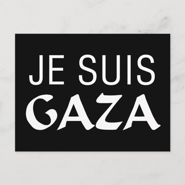 Je Suis Gaza Postcard (Front)