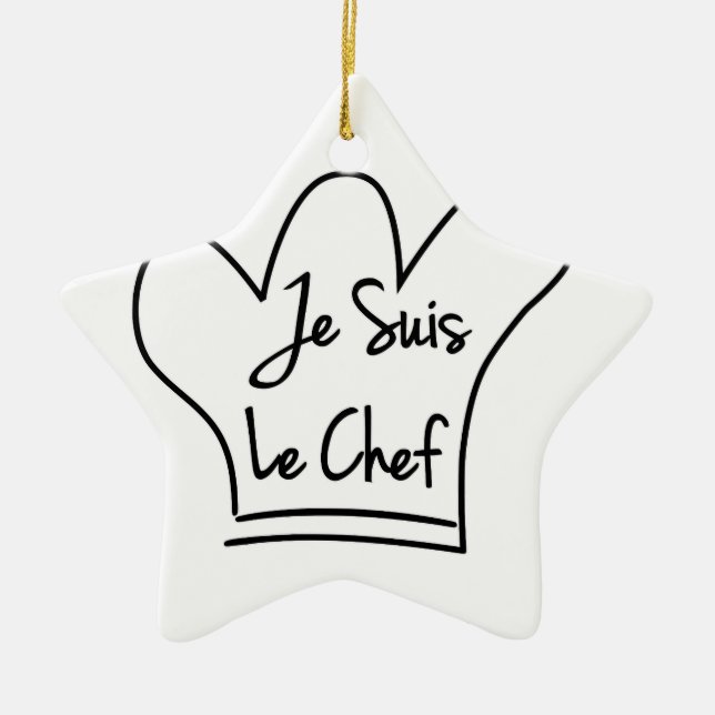 Je Suis Le Chef Ceramic Tree Decoration (Front)