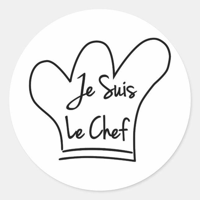 Je Suis Le Chef Classic Round Sticker (Front)