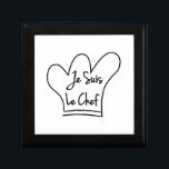 Je Suis Le Chef Gift Box<br><div class="desc">Chef's hat,  toque blanche,  cartoon style with French text.</div>