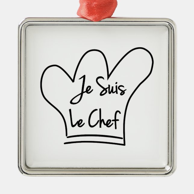 Je Suis Le Chef Metal Tree Decoration (Front)