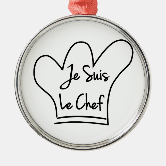 Je Suis Le Chef Metal Tree Decoration (Front)