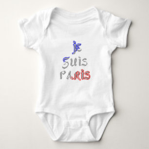 Je Suis Paris Art Print Baby Bodysuit