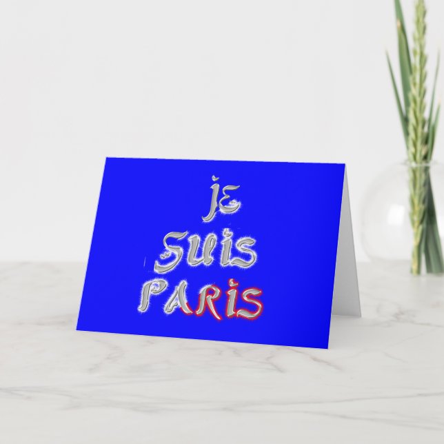 Je Suis Paris Art Print Card (Front)