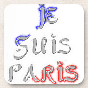 Je Suis Paris Art Print Coaster