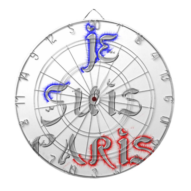 Je Suis Paris Art Print Dartboard (Front)