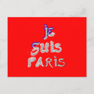 Je Suis Paris Art Print Postcard
