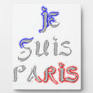 Je Suis Paris I Love Paris Text Art Print Plaque